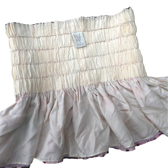 VeLVeT Burnout Luxurious Bread & Butterflies Floral Strapless Top Bustier Smock - Picture 3 of 3